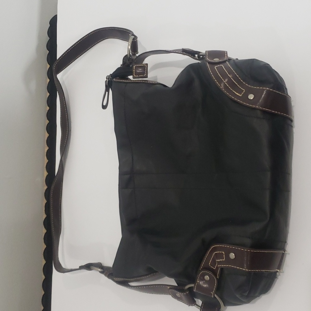 🤯3/$12 Mondo Brown & Black Faux Leather Bag